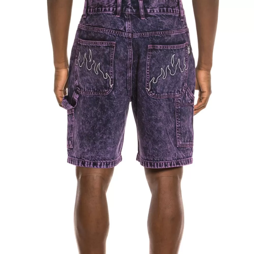 Grimey Bermuda "Liveution" Denim - Purple | Spring 21 Store