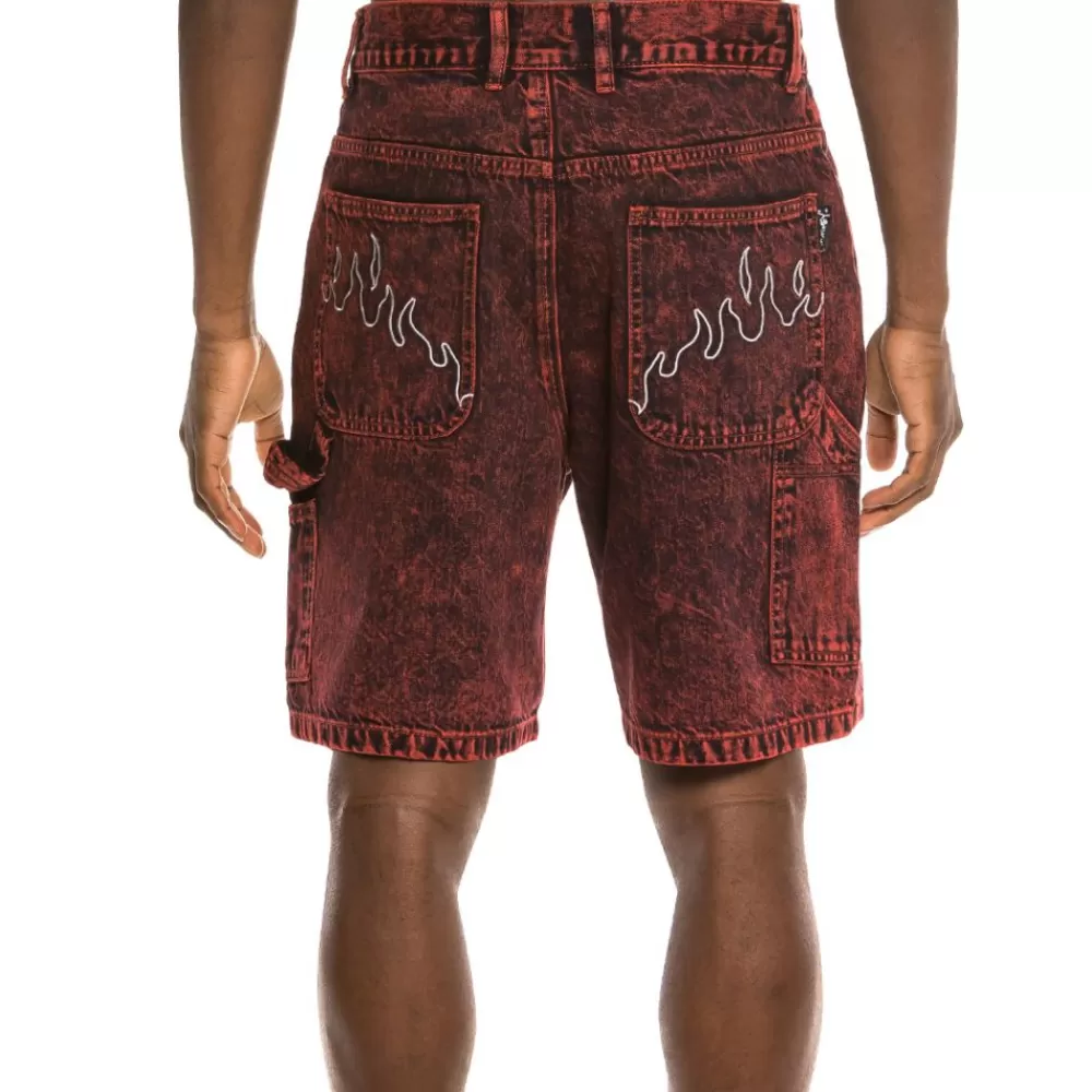 Grimey Bermuda "Liveution" Denim - Red | Spring 21 Best