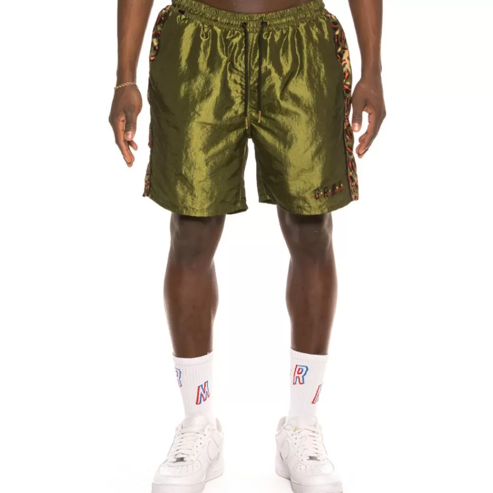 Grimey Bermuda Midnight Chameleon Running Shorts Ss19 Green Discount