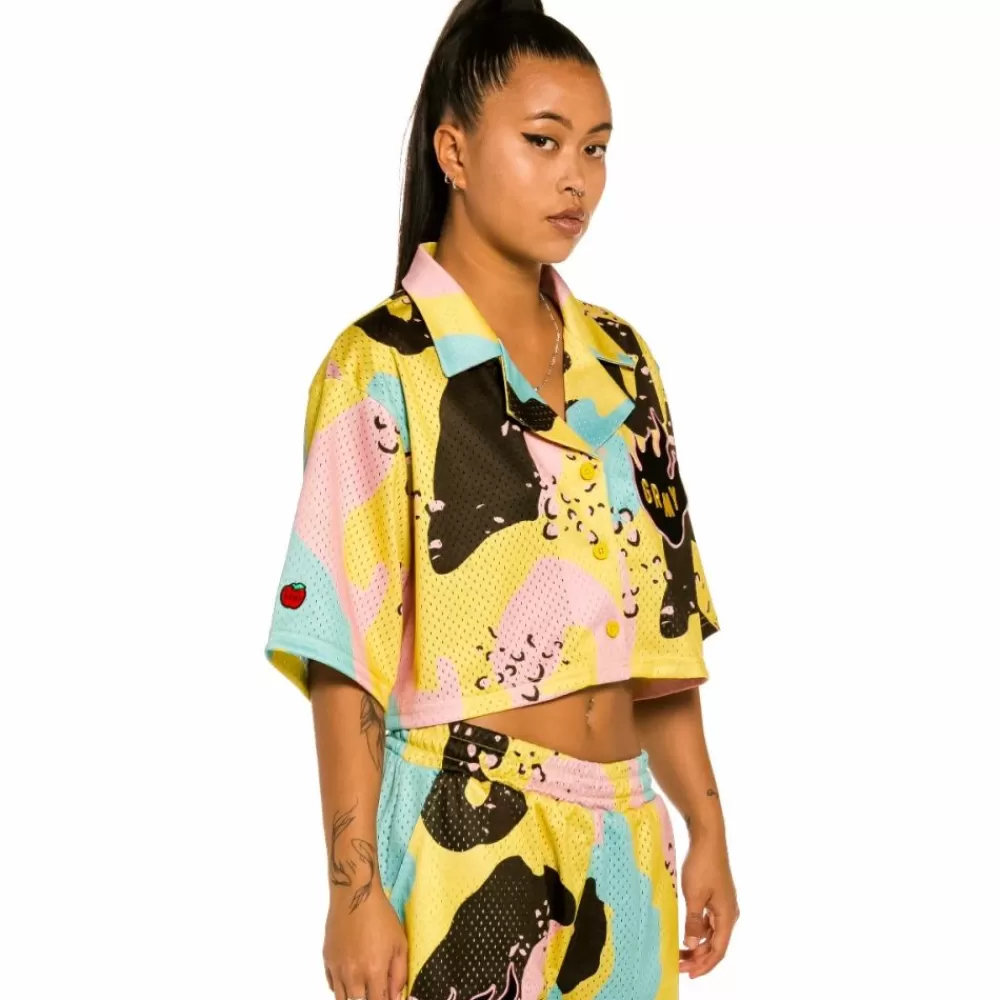 Grimey Camisa De Chica "Trespass" All Over Print - Camo | Summer 22 New