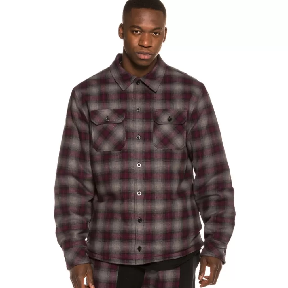 Grimey Camisa Yoga Fire Padded Flannel Shirt Fw20 Black Shop