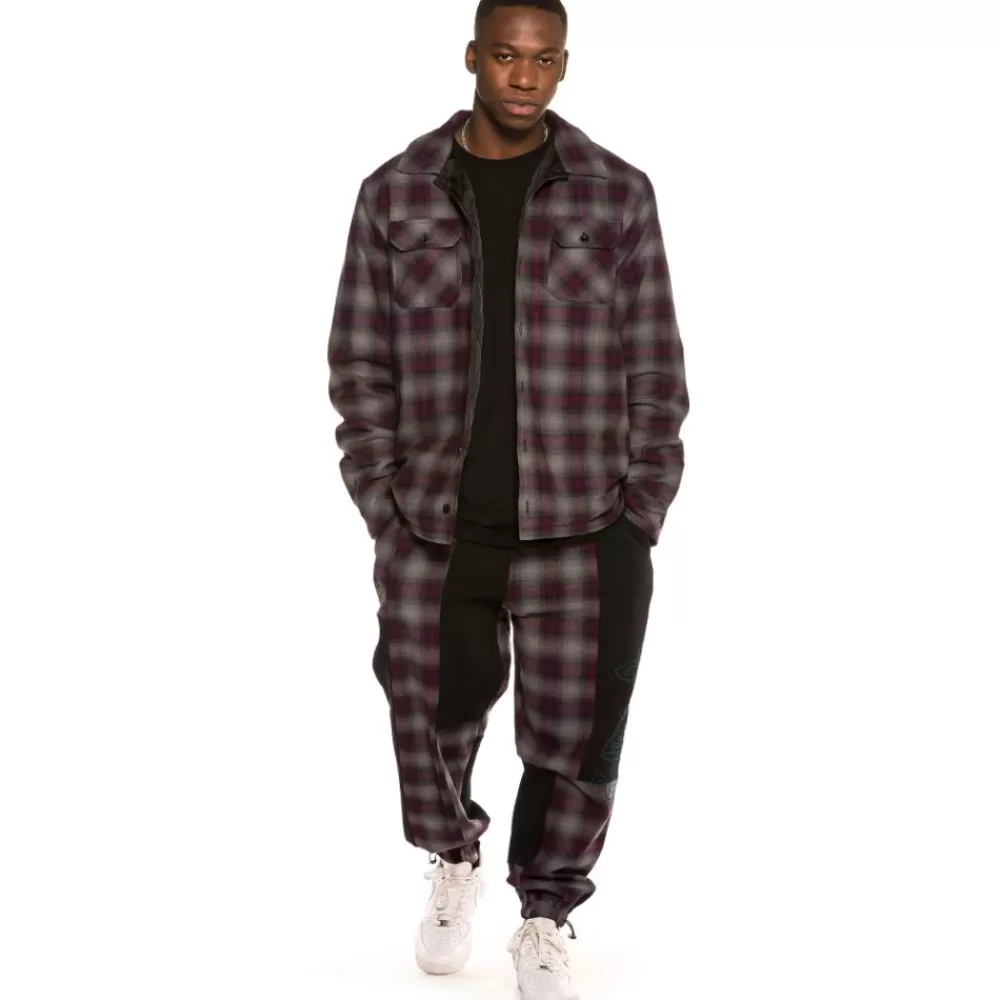 Grimey Camisa Yoga Fire Padded Flannel Shirt Fw20 Black Shop