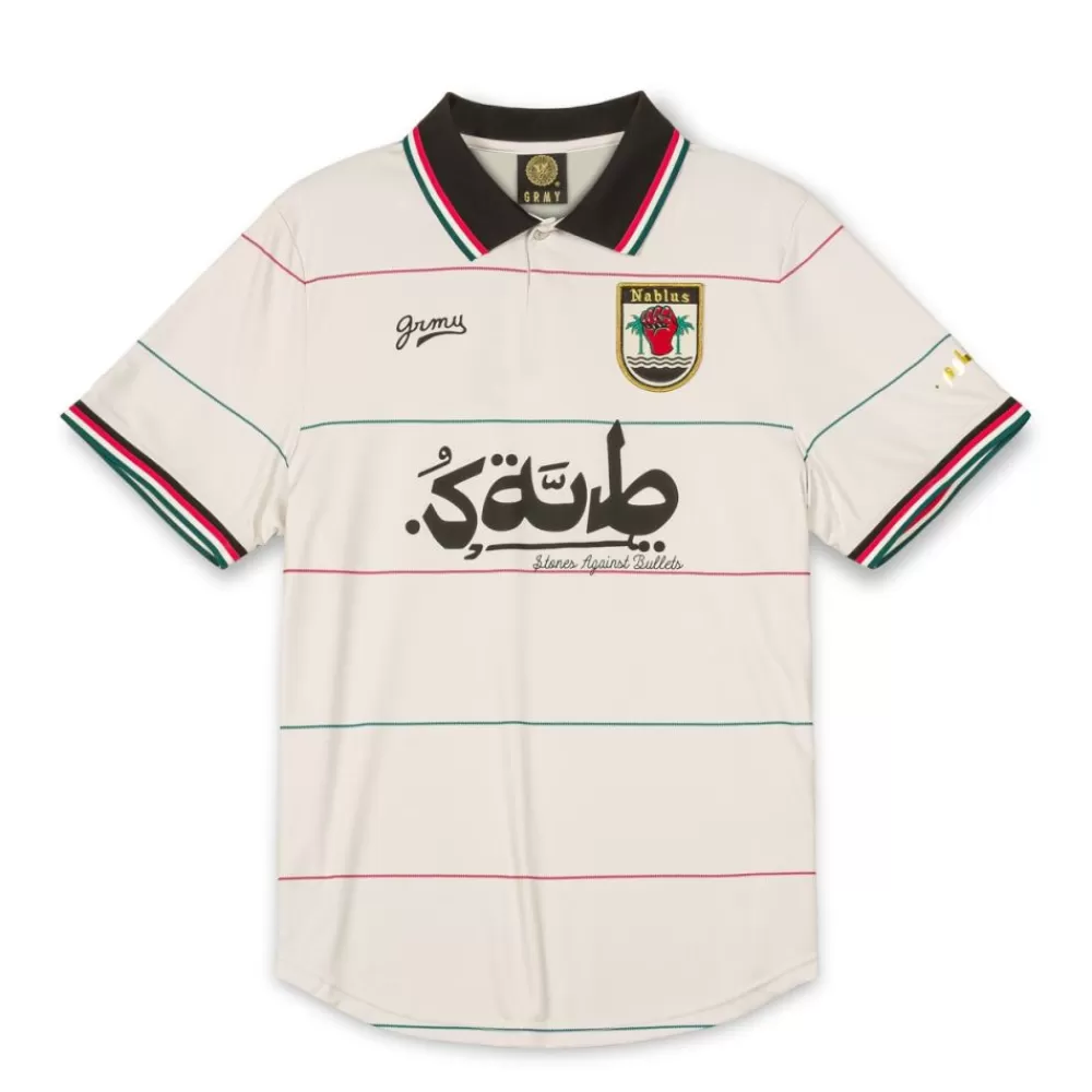 Grimey Camiseta De Futbol Nablus Stones - White | Fw23 Fashion