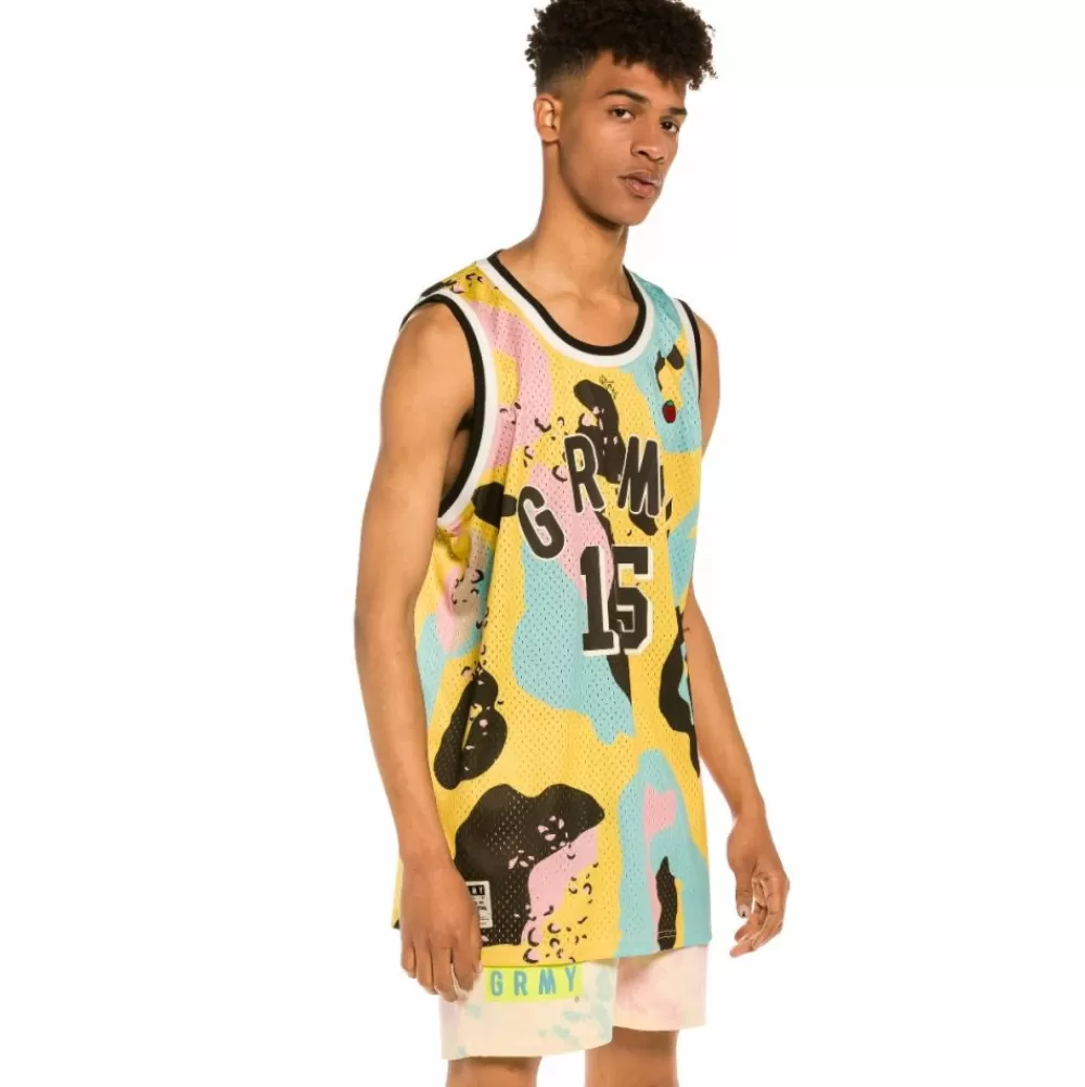 Grimey Camiseta De Tirantes Mesh "Trespass" All Over Print - Camo | Summer 22 Cheap