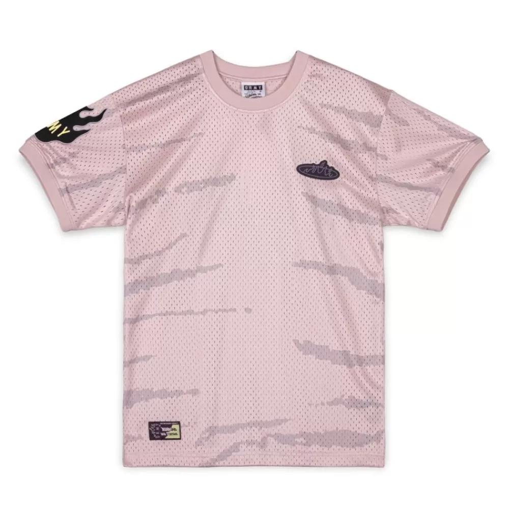 Grimey Camiseta Cloven Tongues All Over Print Mesh - Cream | Summer 23 Sale