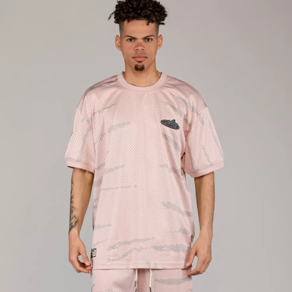 Grimey Camiseta Cloven Tongues All Over Print Mesh - Cream | Summer 23 Sale