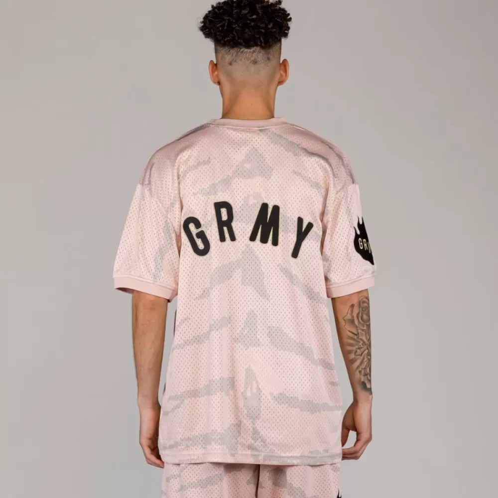 Grimey Camiseta Cloven Tongues All Over Print Mesh - Cream | Summer 23 Sale