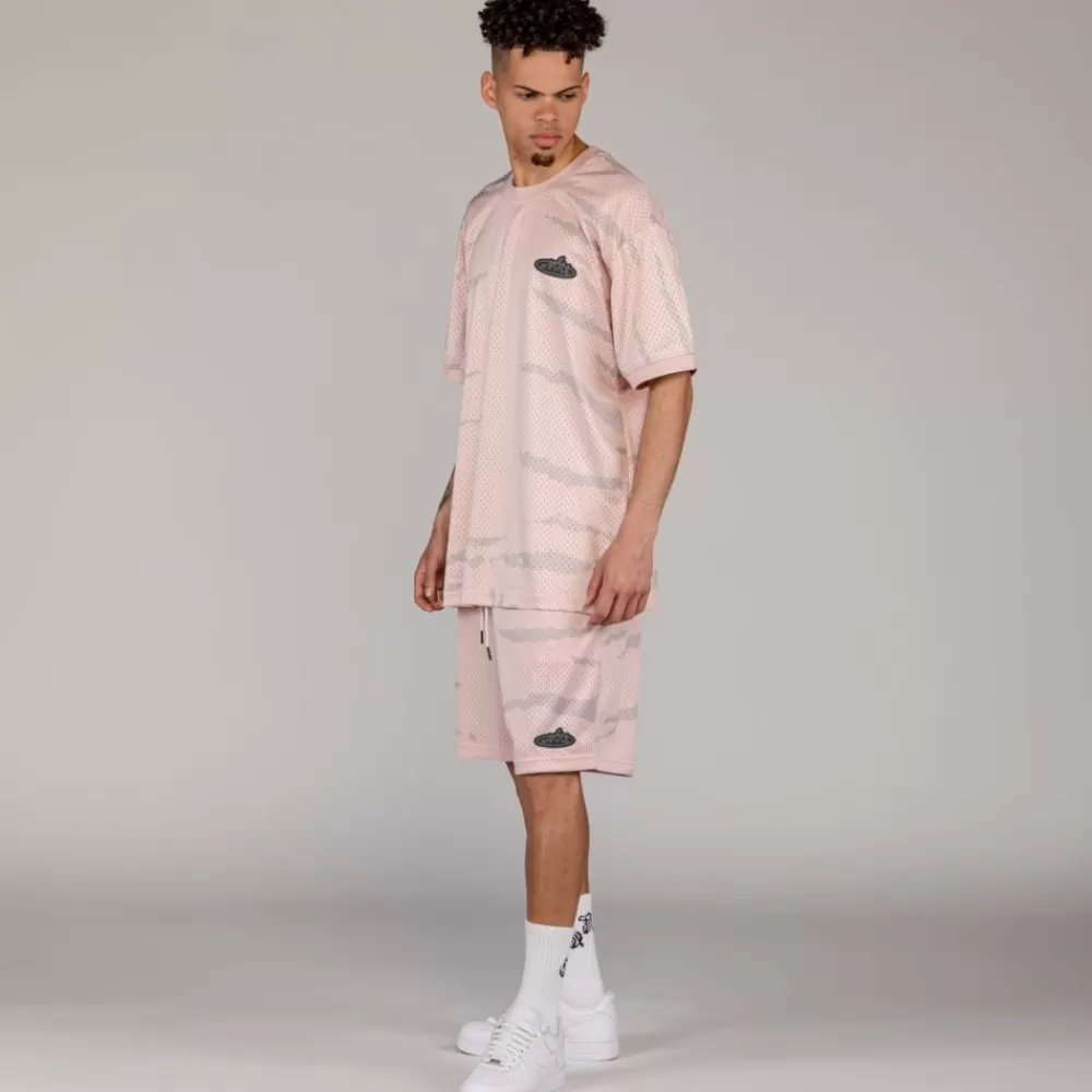 Grimey Camiseta Cloven Tongues All Over Print Mesh - Cream | Summer 23 Sale