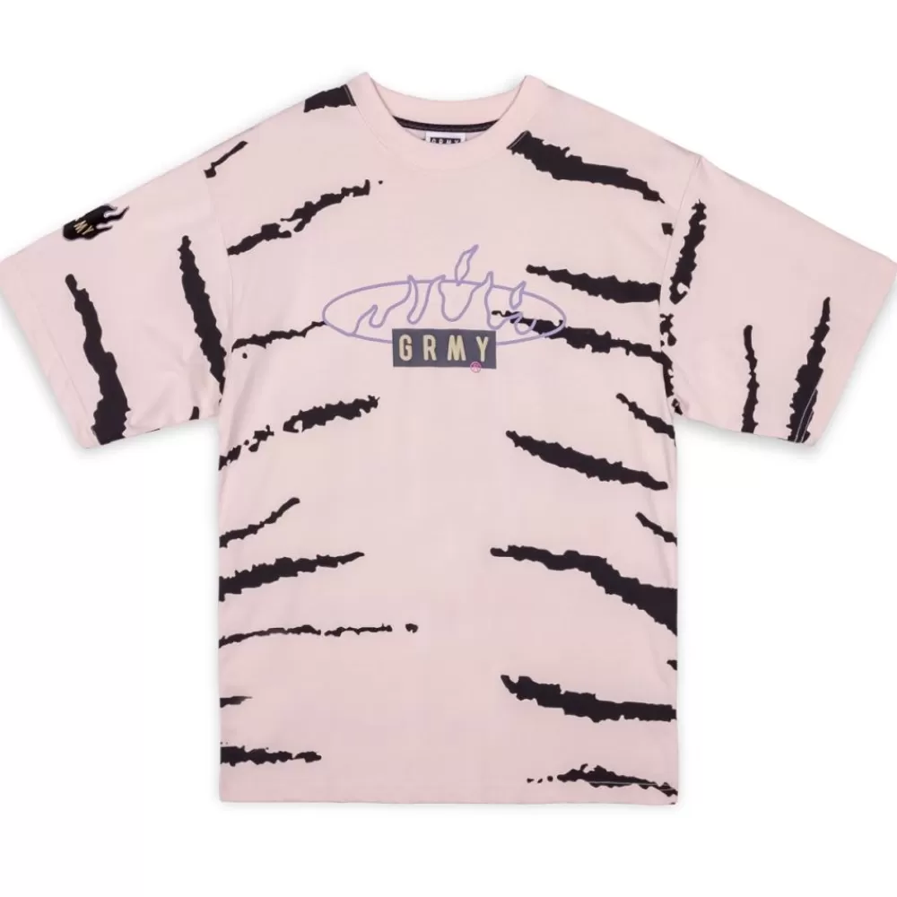 Grimey Camiseta Cloven Tongues All Over Print Oversized - Cream | Summer 23 New