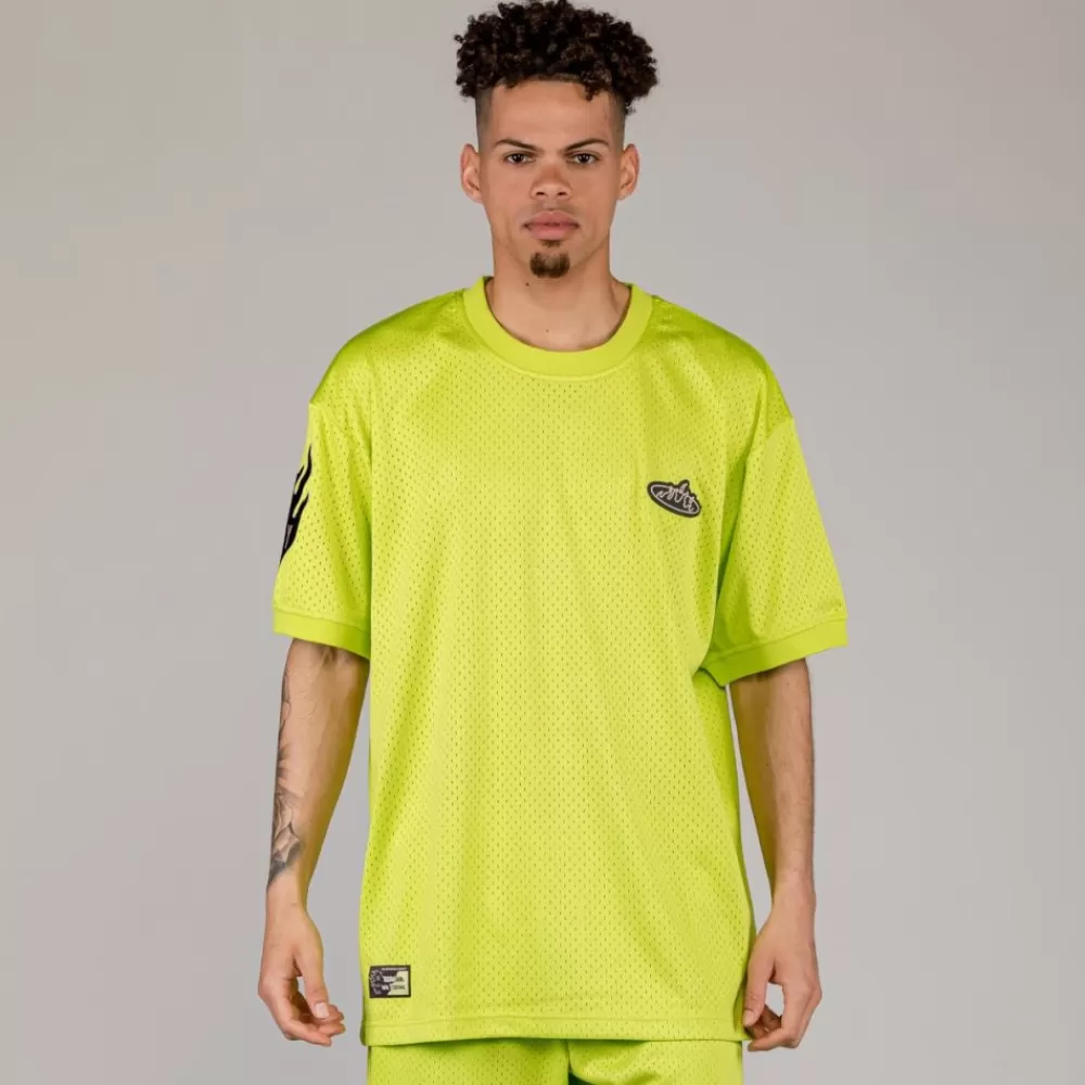 Grimey Camiseta Cloven Tongues Mesh - Fluor Lime | Summer 23 Flash Sale