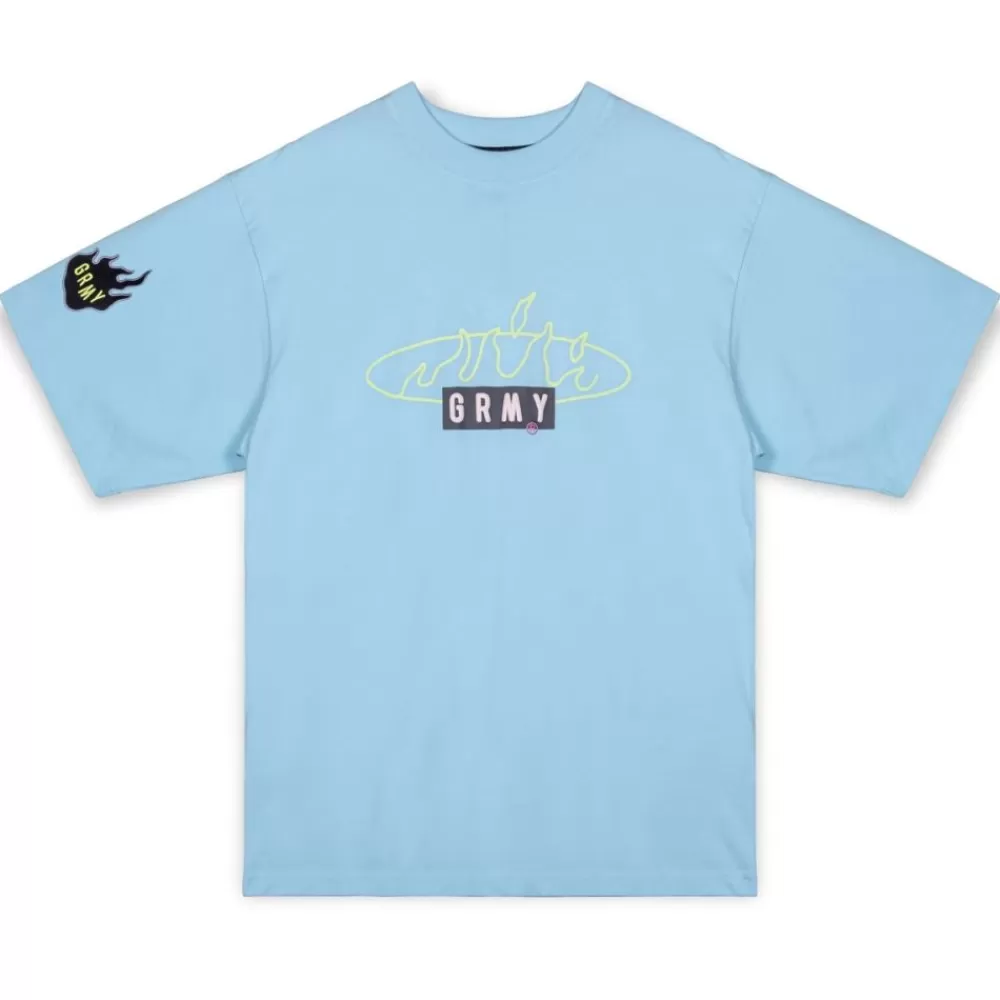 Grimey Camiseta Cloven Tongues Oversized - Blue | Summer 23 Hot