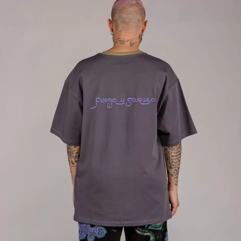 Grimey Camiseta "Lost Boys" Tie & Dye Heavyweight - Anthracite | Winter 22 Store