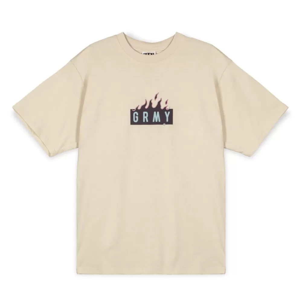 Grimey Camiseta Melted Stone Oversized - Cream | Fw23 Fashion