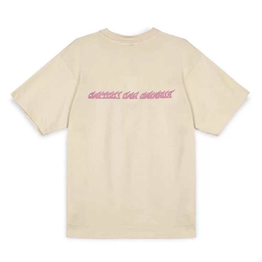 Grimey Camiseta Melted Stone Oversized - Cream | Fw23 Fashion