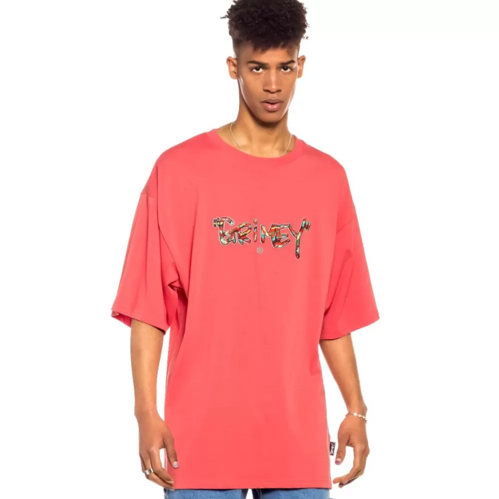 Grimey Camiseta "Nine Winds " Heavy Weight - Coral | Spring 22 Discount