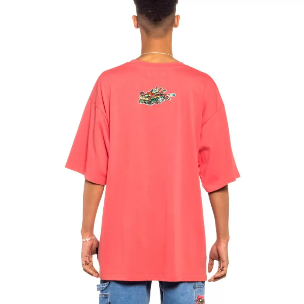 Grimey Camiseta "Nine Winds " Heavy Weight - Coral | Spring 22 Discount