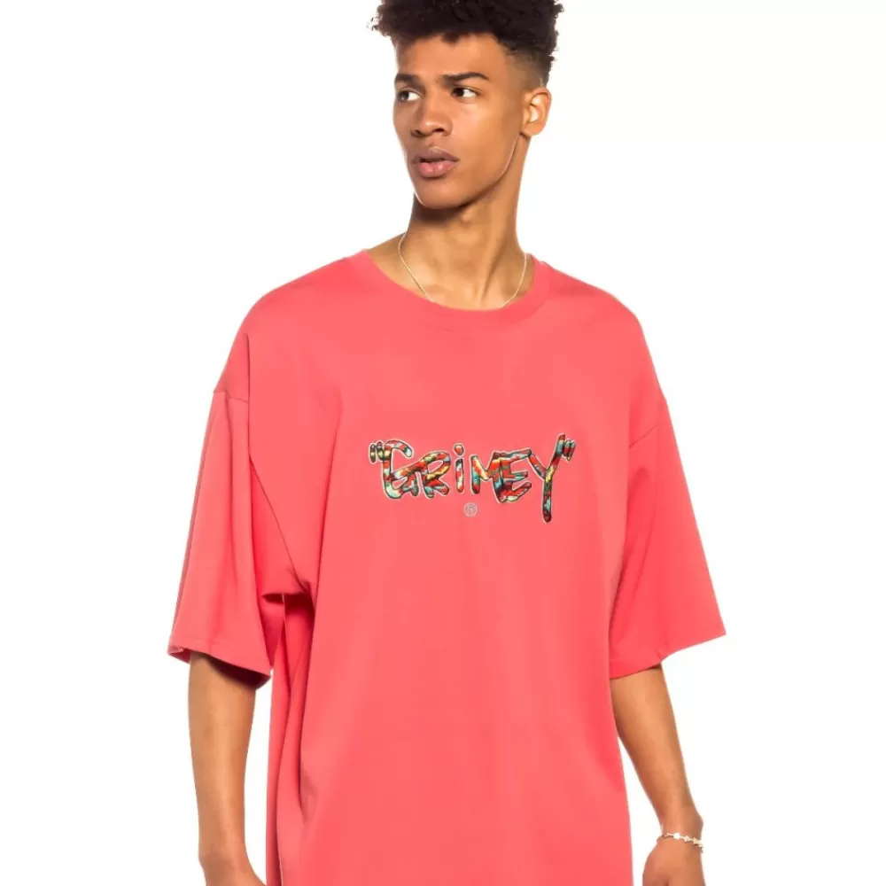 Grimey Camiseta "Nine Winds " Heavy Weight - Coral | Spring 22 Discount