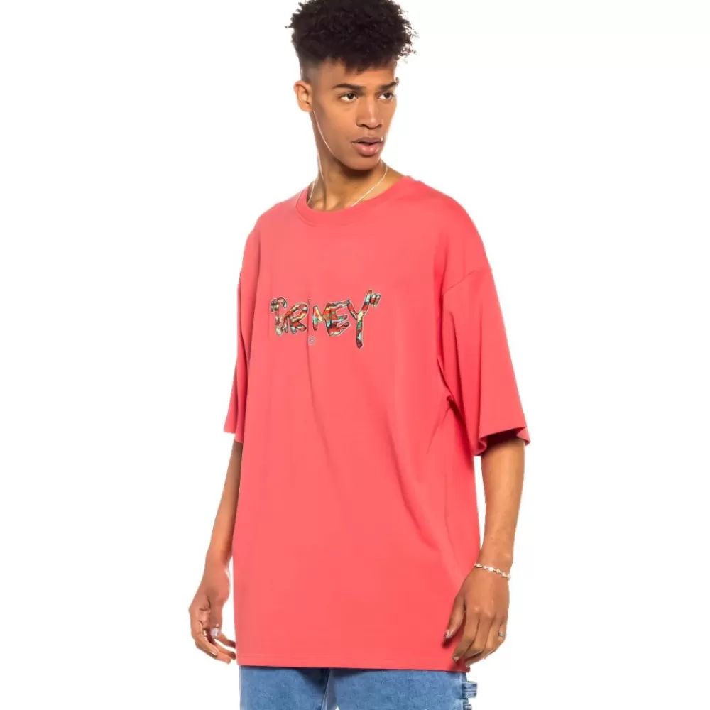 Grimey Camiseta "Nine Winds " Heavy Weight - Coral | Spring 22 Discount