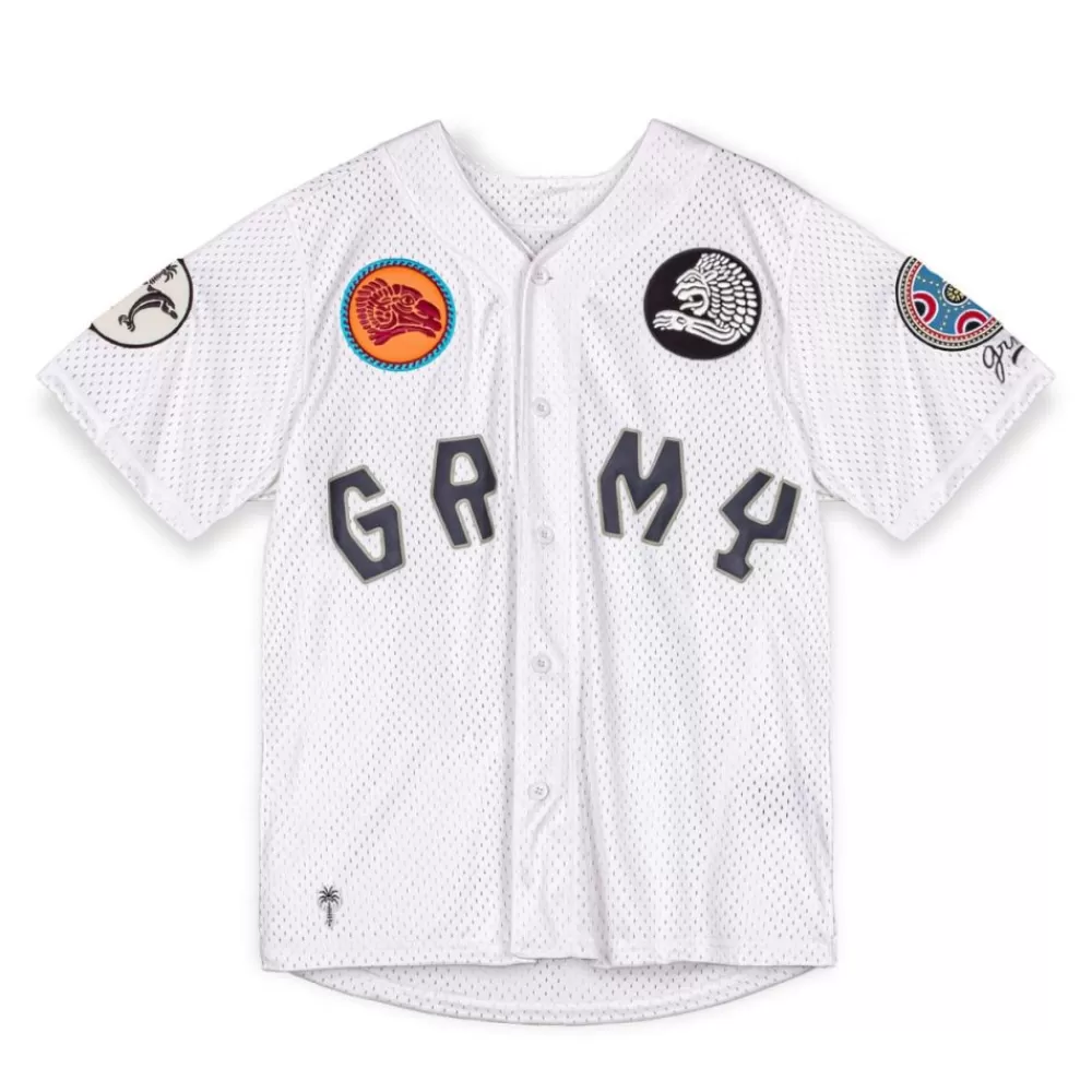 Grimey Camiseta The Clout Mesh Baseball - White | Spring 23 Cheap