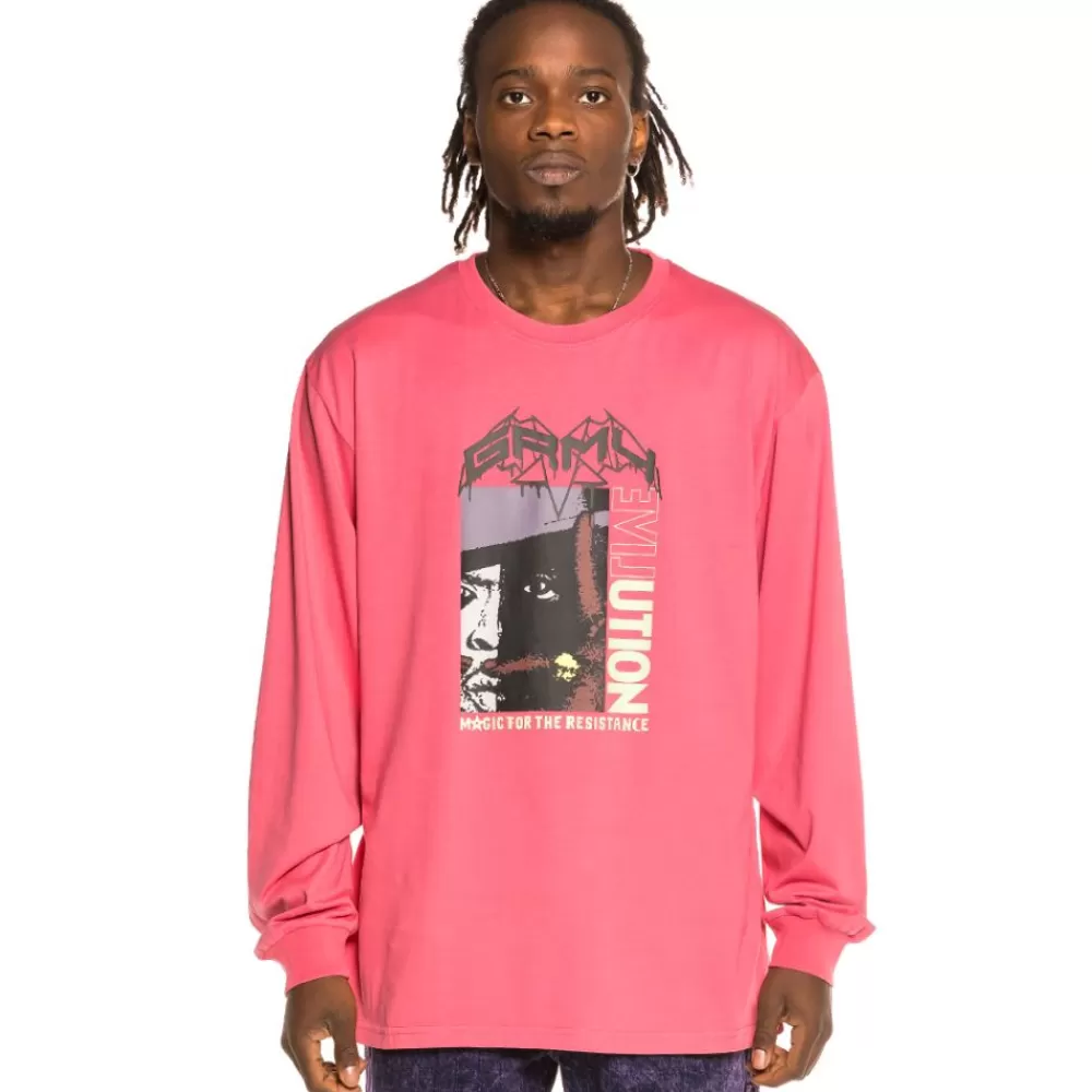 Grimey Camiseta Manga Larga "Liveution Magic 4 Resistance" Ls - Pink | Spring 21 Clearance