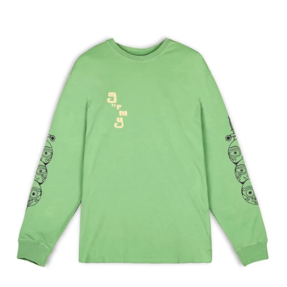 Grimey Camiseta Manga Larga "Lust Mantra" - Green | Fall 22 Hot