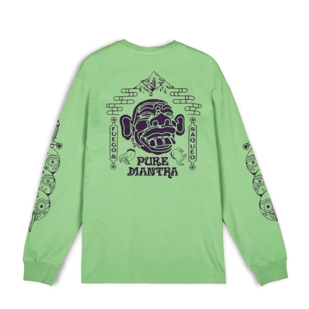 Grimey Camiseta Manga Larga "Lust Mantra" - Green | Fall 22 Hot