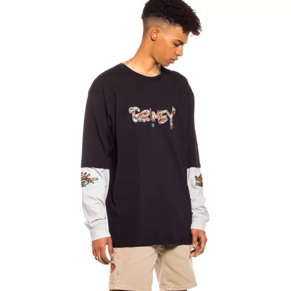 Grimey Camiseta Manga Larga Nine Winds Ls - Black | Spring 22 Shop