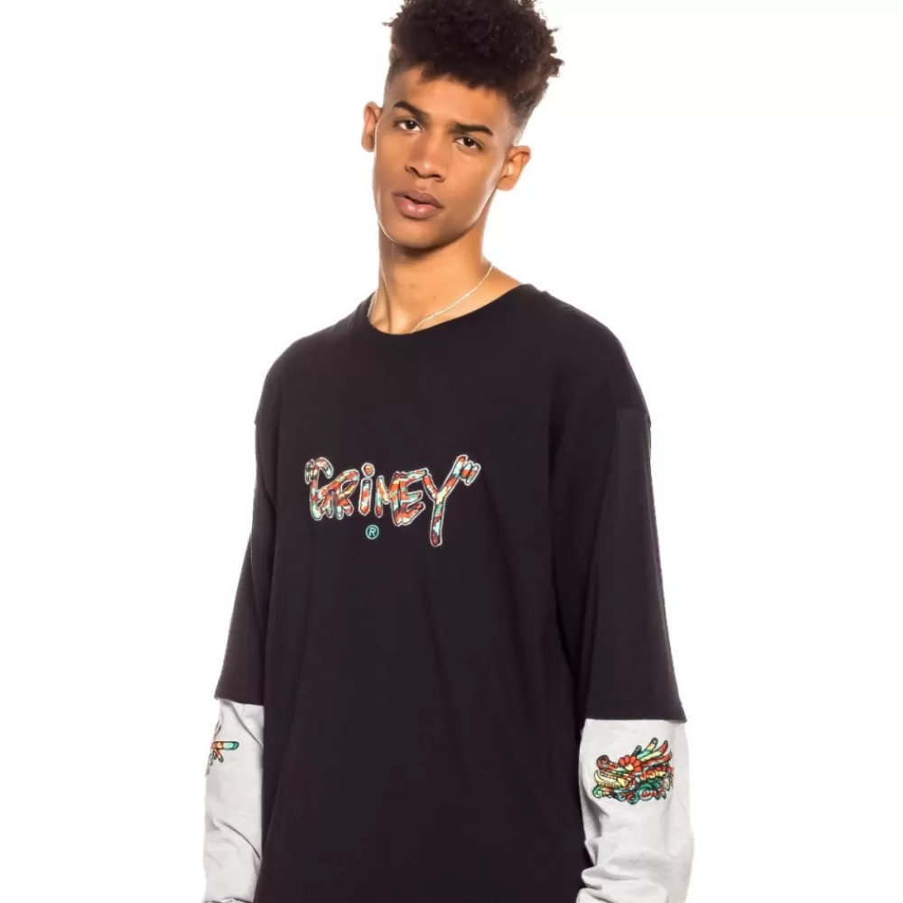 Grimey Camiseta Manga Larga Nine Winds Ls - Black | Spring 22 Shop