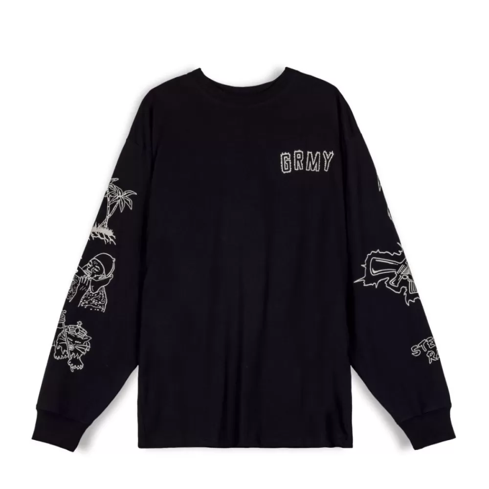 Grimey Camiseta Manga Larga The Toughest - Black | Spring 23 Discount