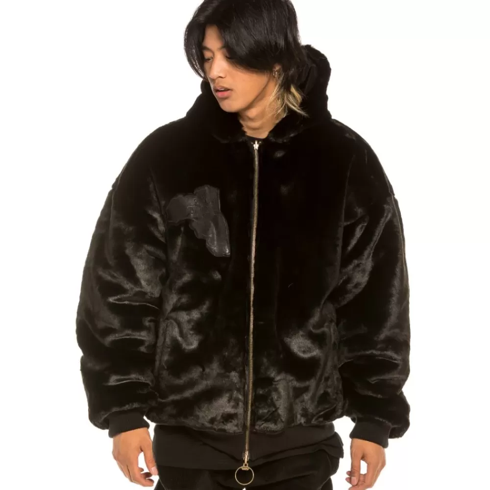 Grimey Chaqueta Bomber "Aged Rum" Fur - Black | Winter 21 Hot