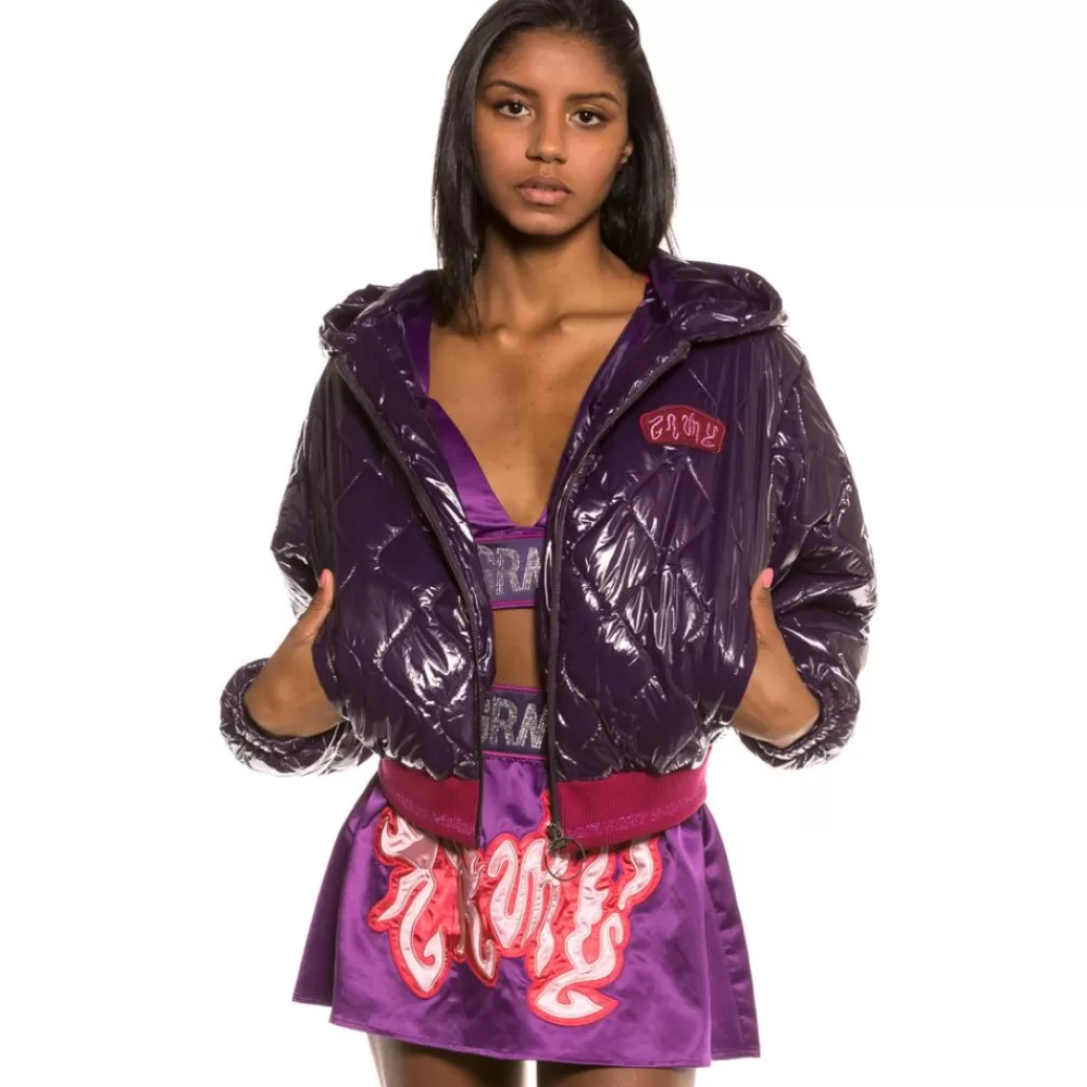 Grimey Chaqueta Chica Yoga Fire Bomber Fw20 Purple Sale