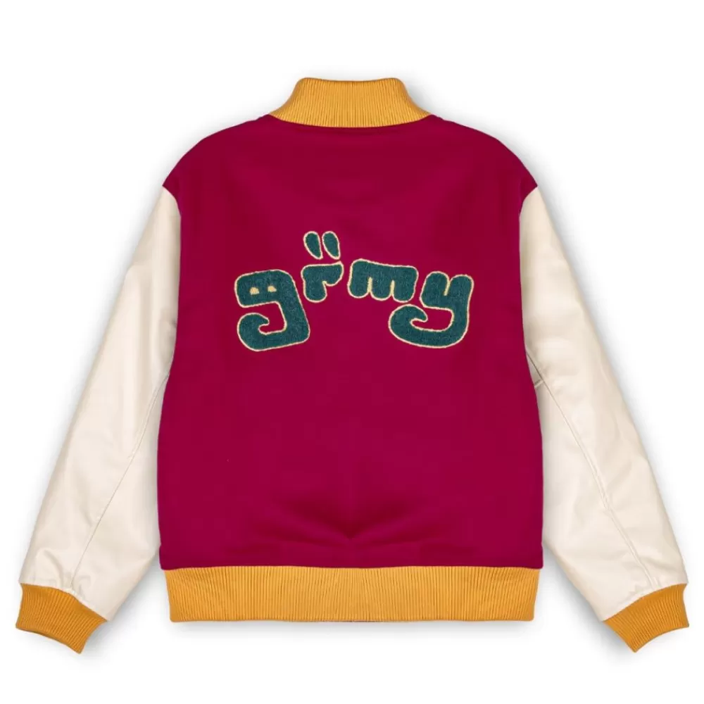 Grimey Chaqueta De Baseball "Lust Mantra" - Wine | Fall 22 Online