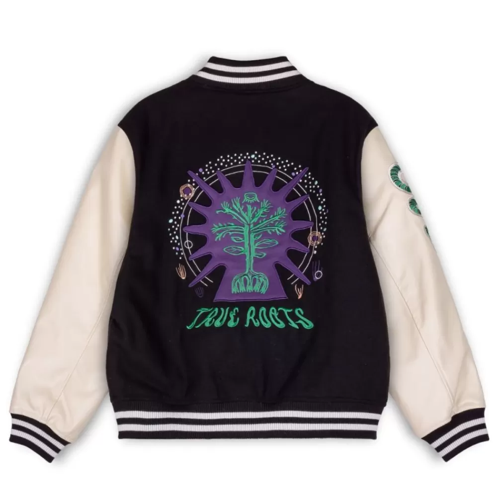Grimey Chaqueta De Baseball "Snipes X True Roots" - Black | Fall 22 Hot