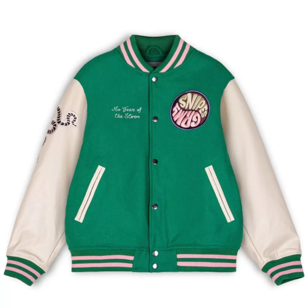 Grimey Chaqueta De Baseball "Snipes X True Roots" - Green | Fall 22 Best