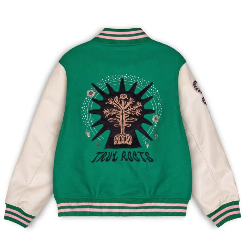 Grimey Chaqueta De Baseball "Snipes X True Roots" - Green | Fall 22 Best