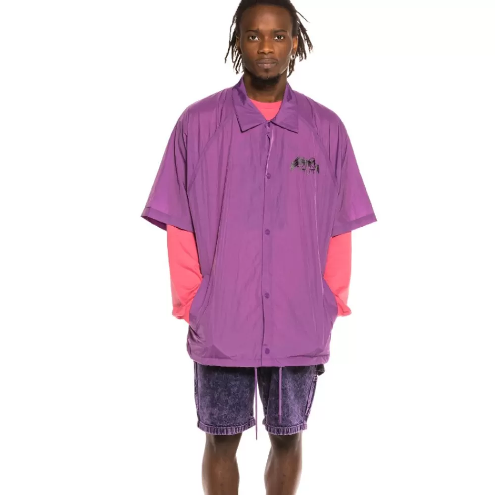 Grimey Chaqueta Manga Corta "Liveution" - Purple | Spring 21 Cheap