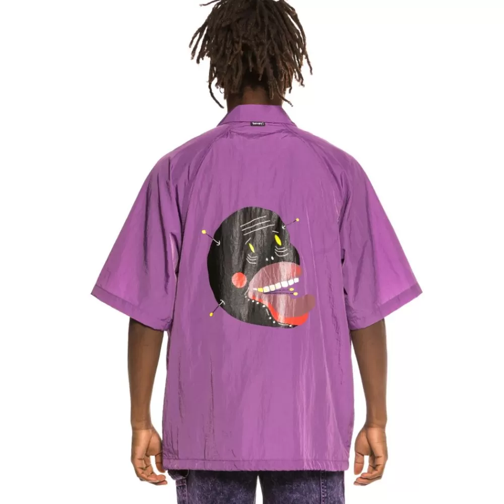 Grimey Chaqueta Manga Corta "Liveution" - Purple | Spring 21 Cheap