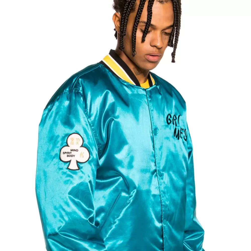 Grimey Chaqueta Satinada Reversible "Destroy All Fear" - Blue | Fall 21 Store