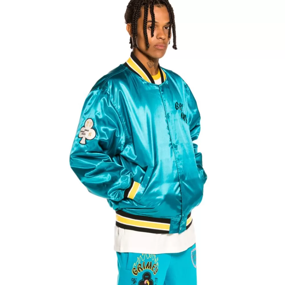 Grimey Chaqueta Satinada Reversible "Destroy All Fear" - Blue | Fall 21 Store