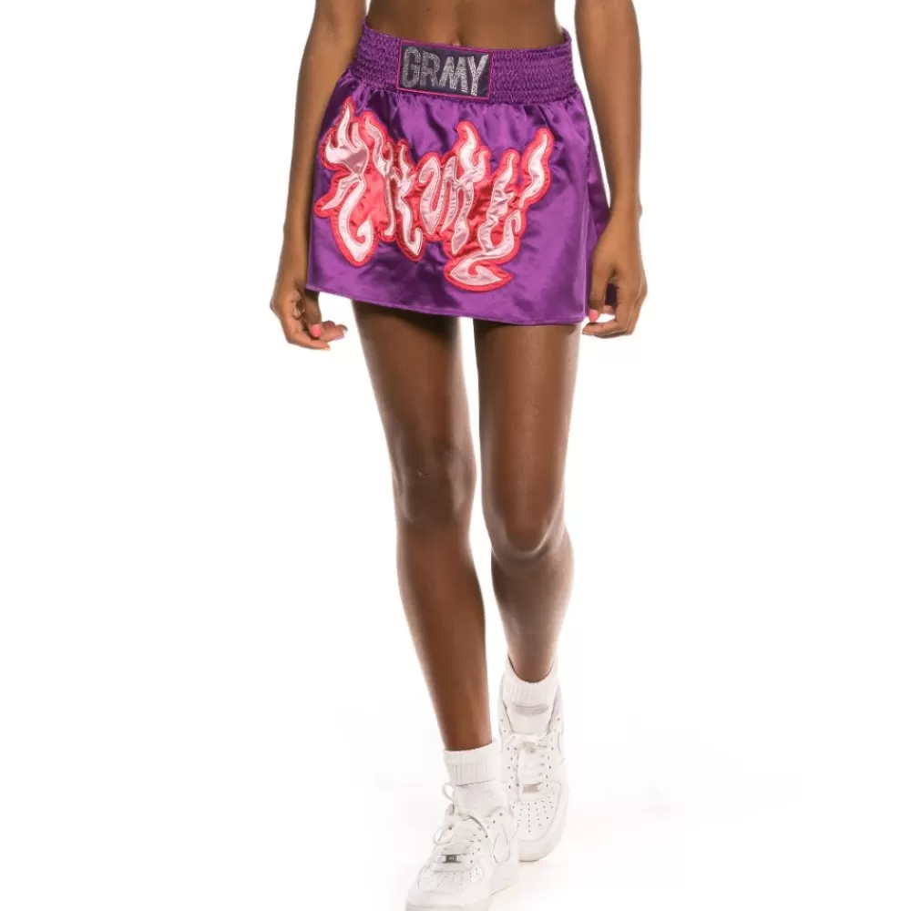 Grimey Falda Yoga Fire Mini Skirt Fw20 Purple Sale