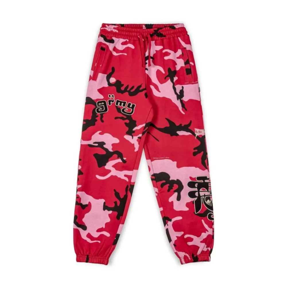 Grimey Pantalon Chandal All Over Print Tusker Temple - Red | Fw23 Outlet