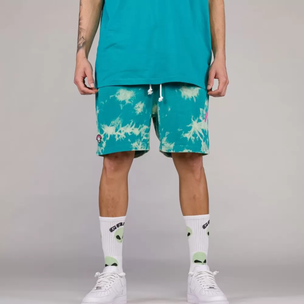Grimey Pantalon Corto Ufollow - Bleached Blue | Spring 23 Sale
