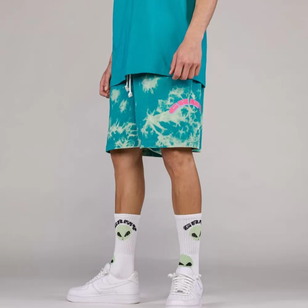 Grimey Pantalon Corto Ufollow - Bleached Blue | Spring 23 Sale