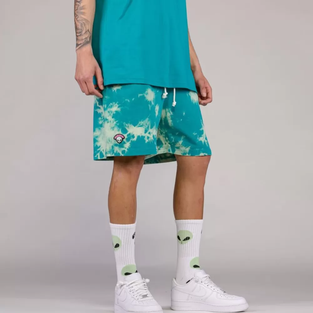 Grimey Pantalon Corto Ufollow - Bleached Blue | Spring 23 Sale