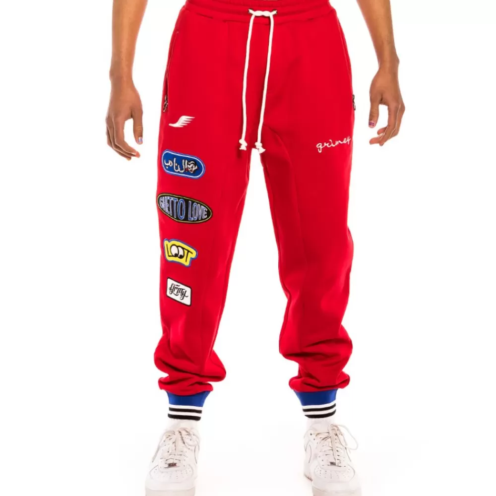 Grimey Pantalon "Arch Rival" - Red | Spring 22 Outlet