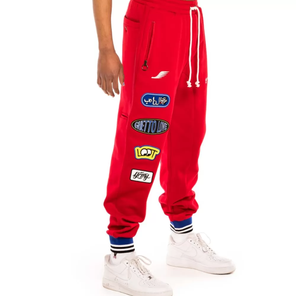 Grimey Pantalon "Arch Rival" - Red | Spring 22 Outlet