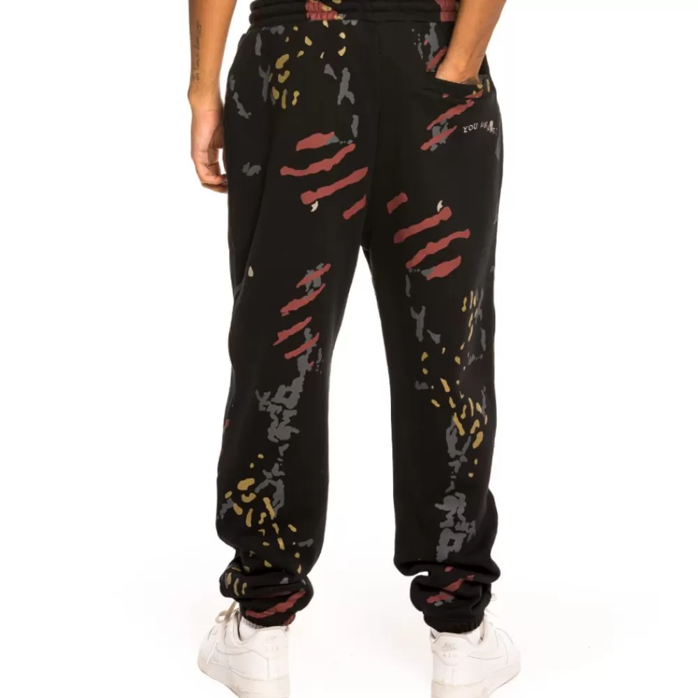 Grimey Pantalon "Jazz Thing All Over Print" Sweatpants - Black | Fall 21 Outlet
