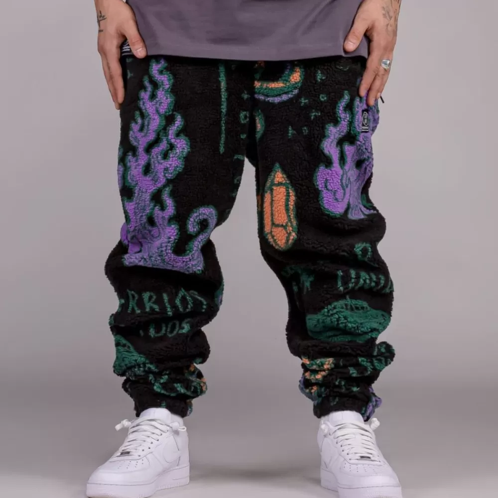 Grimey Pantalon Lost Boys All Over Jacquard Sweatpants - Black | Winter 22 Outlet