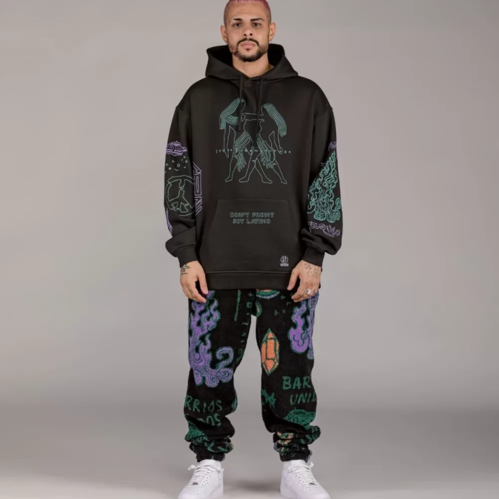 Grimey Pantalon Lost Boys All Over Jacquard Sweatpants - Black | Winter 22 Outlet