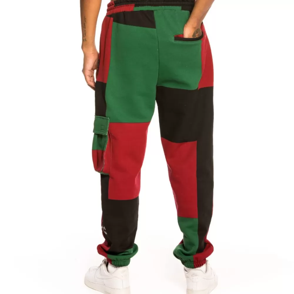Grimey Pantalon "Singgang Junction All Over Print" Sweatpants - Red | Fall 21 Store